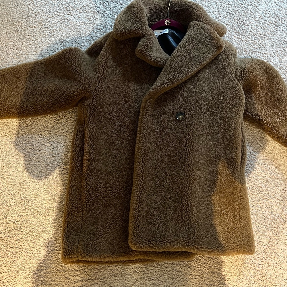 Mango Sherpa Faux Fur Jacket